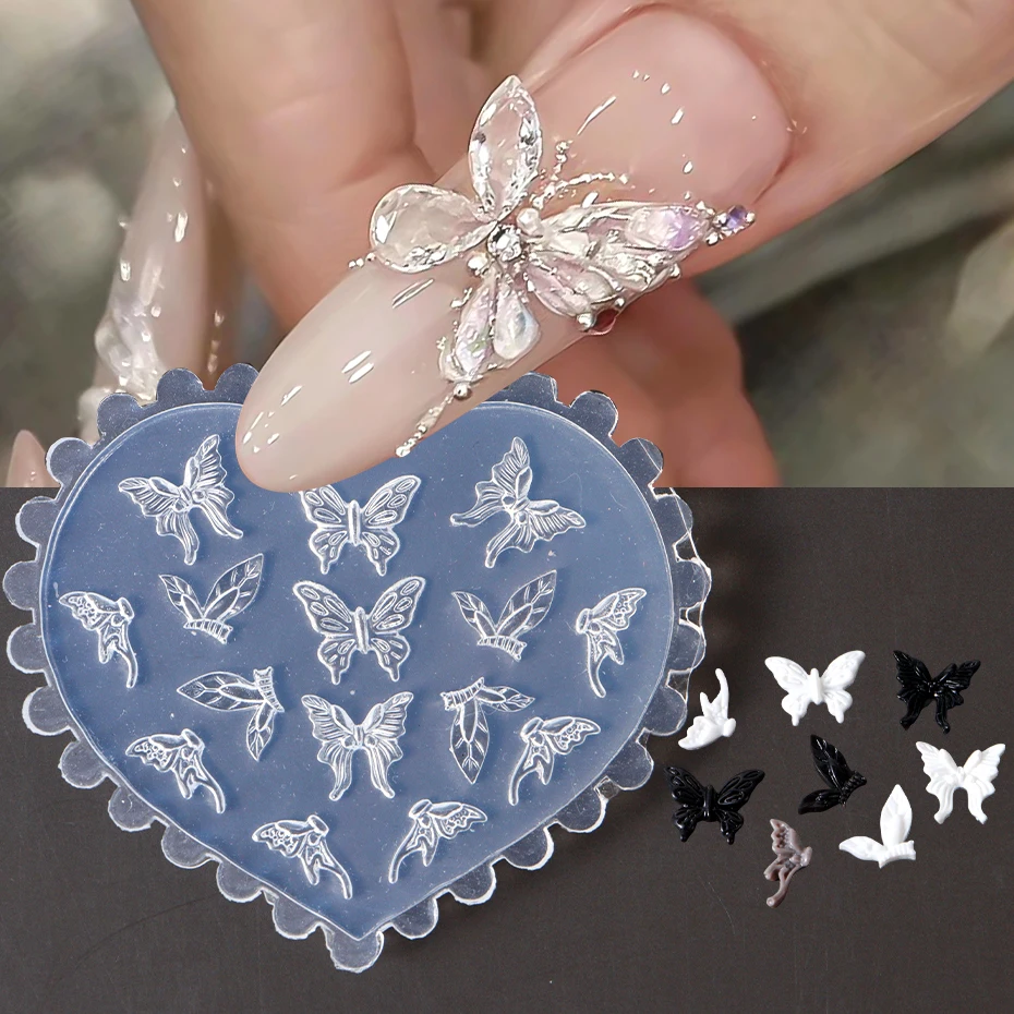 1Pc Maple Leaf 3D Acrylic Nail Mold Autumn Fall Leaves Butterfly Starfish Shell Silicone Stamp Plates Gel Stencils Manicure Tool