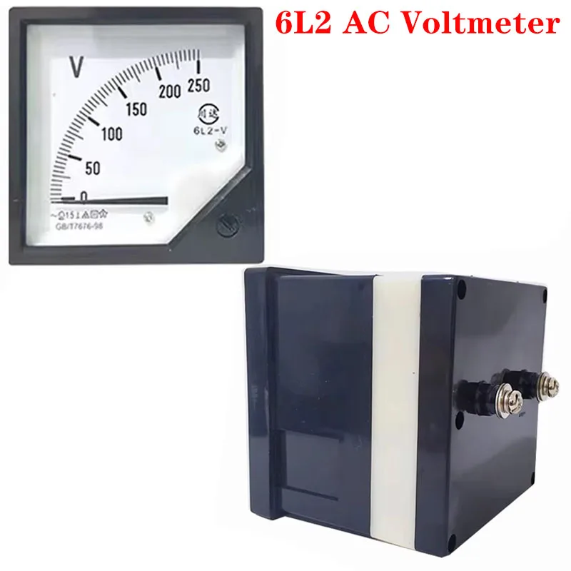 1 unidad 6L2-V 250V 300V 450V 500V 750V AC medidor analógico Panel medidor de corriente de voltaje CA 80*80MM voltímetro voltimetro puntero