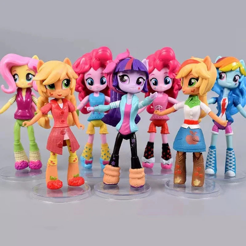My Little Pony Anime Cartoon Twilight Sparkle Rainbow Dash Desktop Ornament Model Toy Pvc Doll Decoration Gift