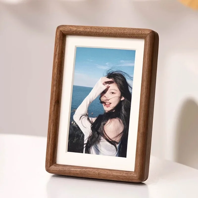 Solid Wood Black Walnut Photo Frame - Elegant Jointed Wall Art Frame for Home Décor, Tabletop or Wall Display