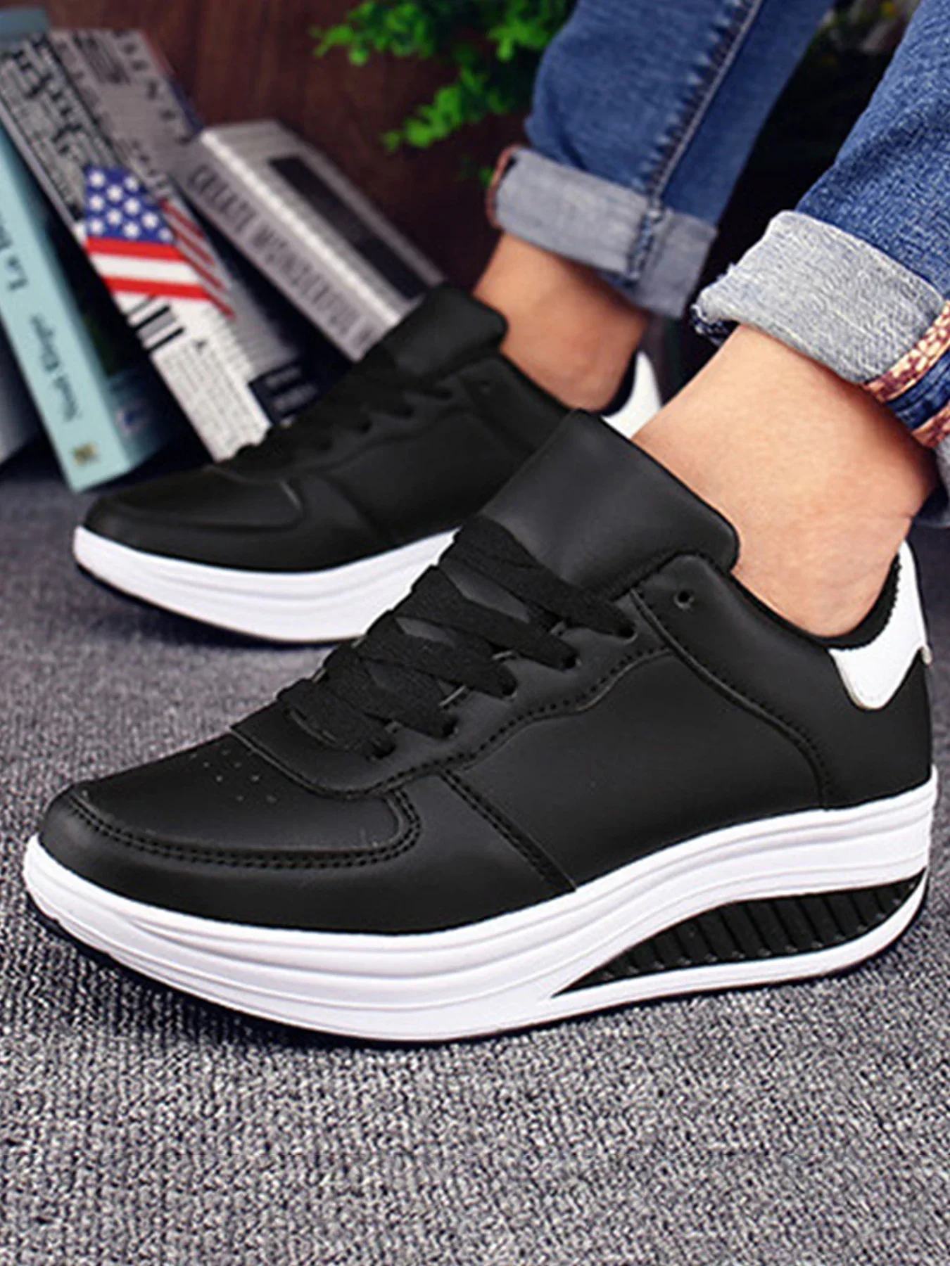 Frauen Turnschuhe neue atmungsaktive vulkan isieren Schuhe wasserdichte Keile Plattform Frau Sneaker Leder Freizeit schuhe Zapatos Mujer