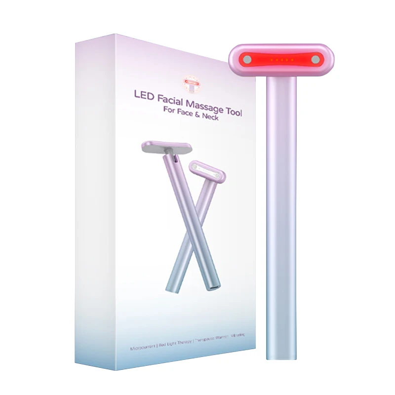 Ems Microcurrent Ooggezicht Massager Led Rf Beauty Apparaat Rood Licht Therapie Gezicht Nek Oog Anti Veroudering Huidverstrakking Schoonheid Toverstaf
