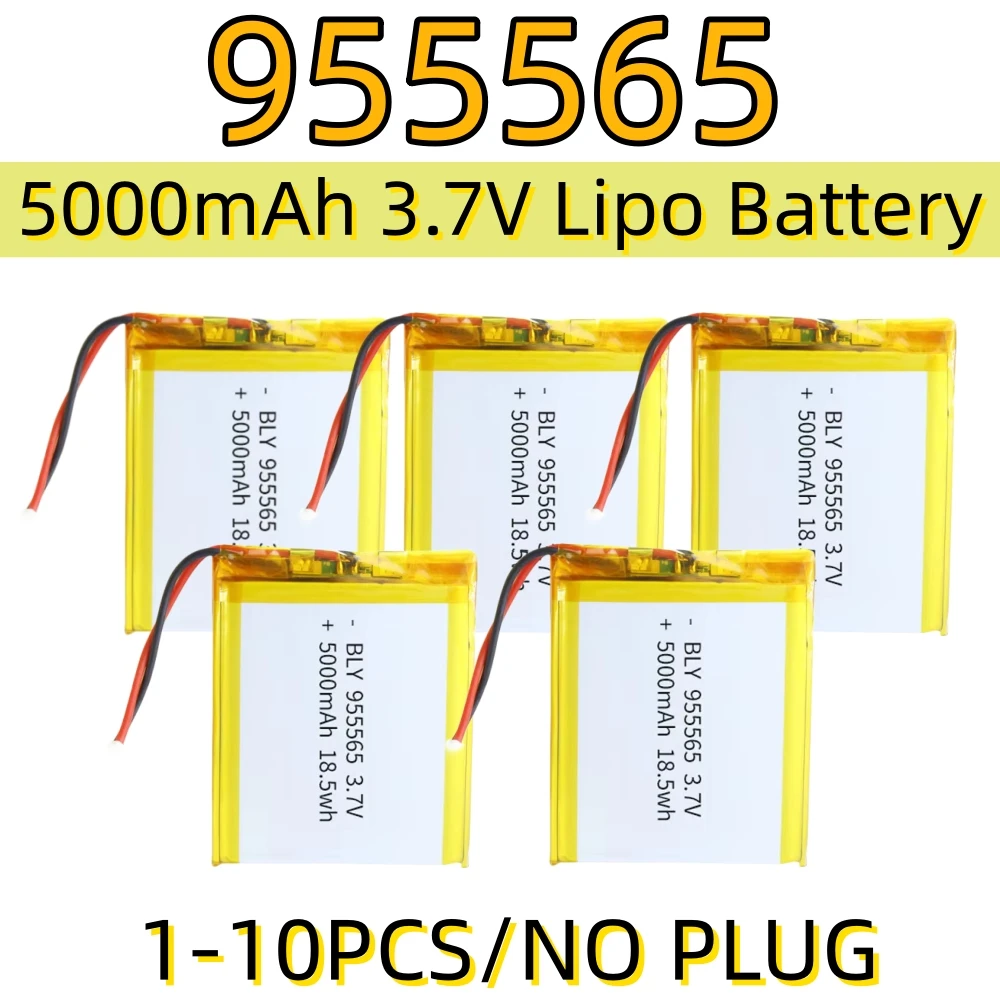 955565 3,7V 5000mAh Lithium-Polymer-Akku 18,5Wh 100% reale Kapazität Ersatz für Powerbank GPS Elektronik