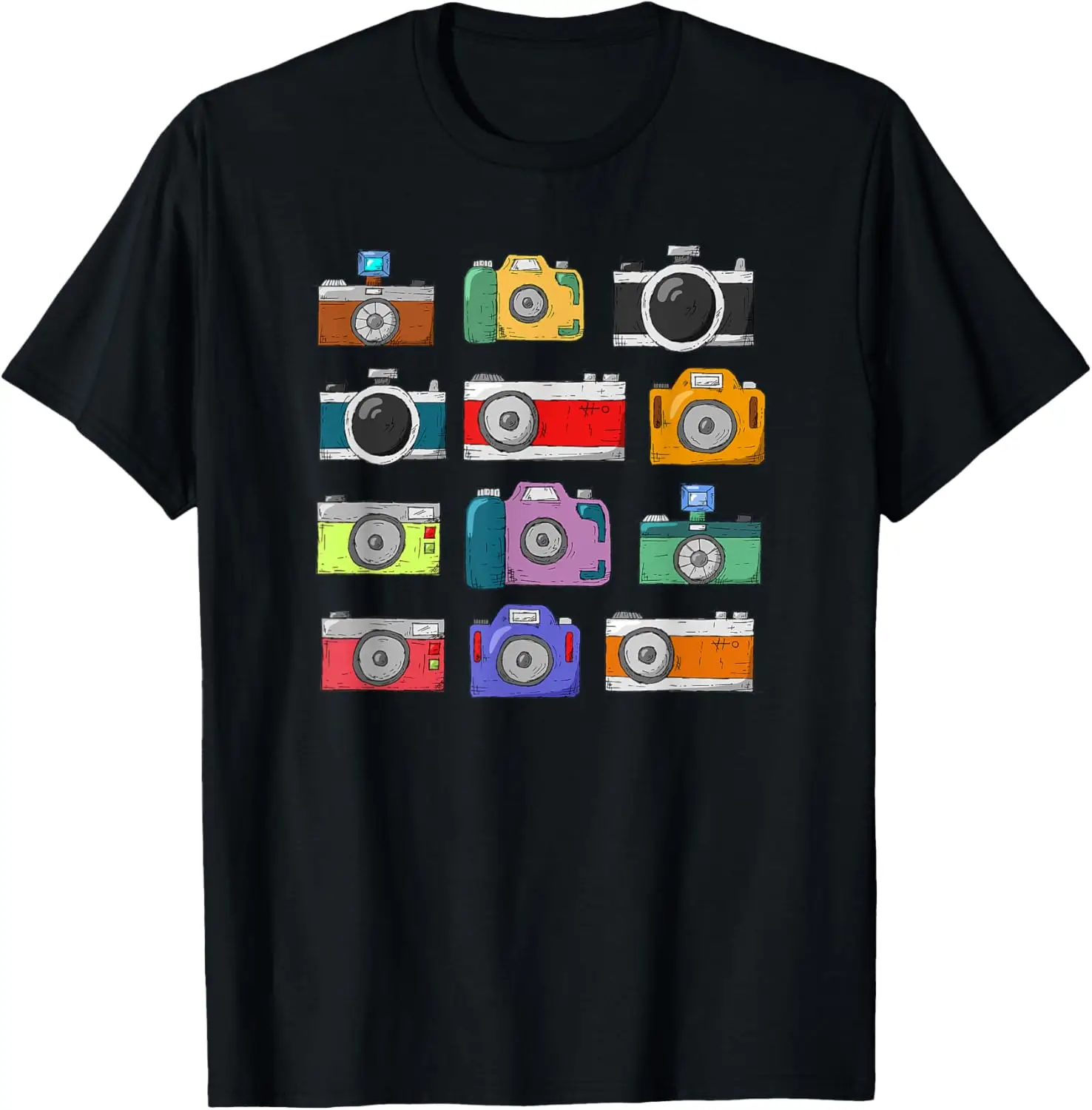 Vintage Hand Drawn Cameras T-Shirt