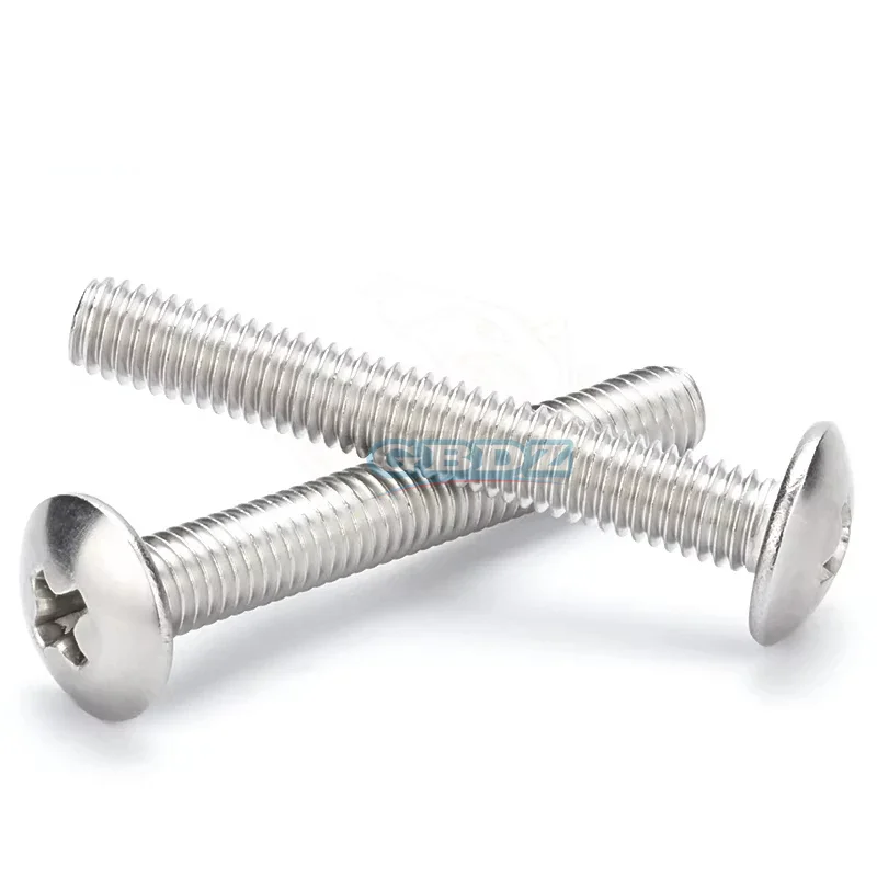 

304 Stainless Steel One Channel Round Head Screws Slotted Round Head Bolts M2 20-200pcs