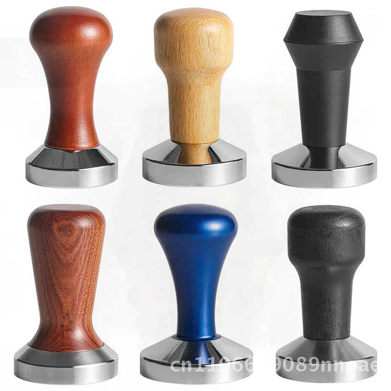 

Solid Wood Coffee Press Espresso Hammer Machine 51/53/58mm Stainless Steel Powder Press Set for Bar Cafe Home Use - Modern