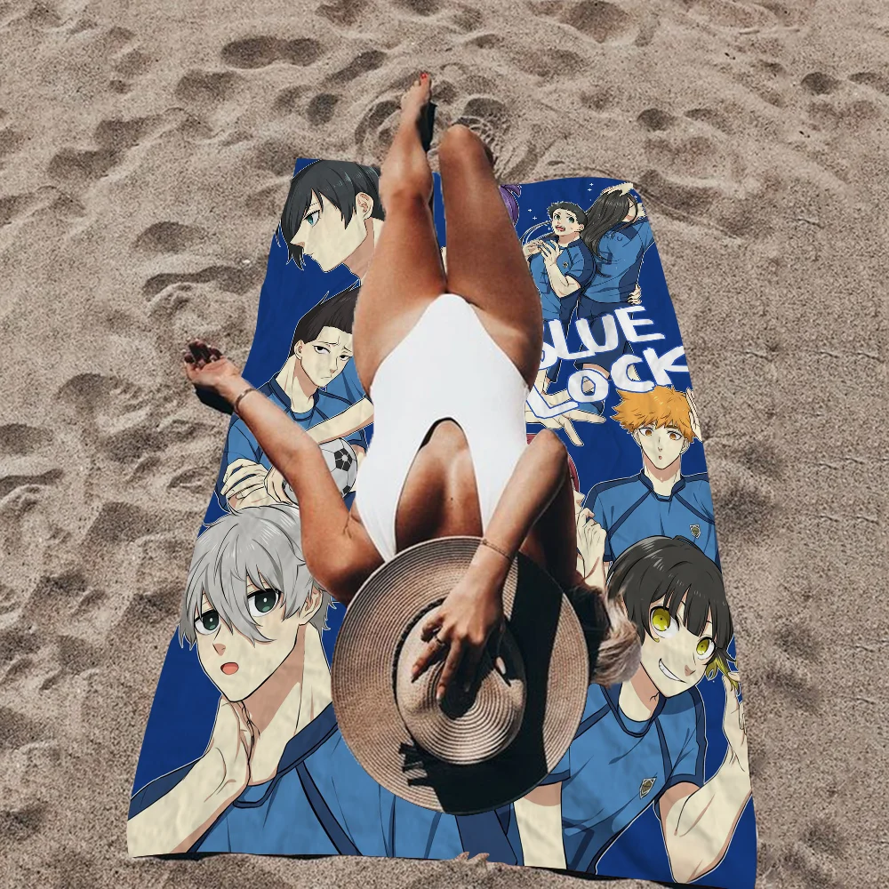 

Anime Blue Lock Big Microfiber Beach Towels Quick Dry Towel Sand Beach Towels Pool Towel For Travel Swim Pool Yoga