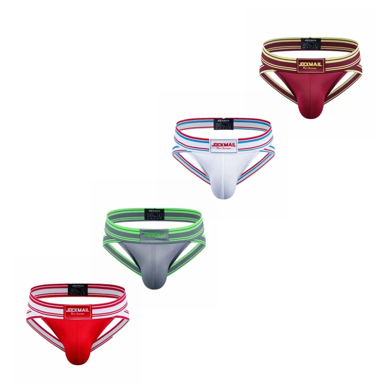 4pcs/Lot Sexy Men Underwear Jockstrap Panochas Men\'s Briefs Bikini Tanga Slip Bikini Brief Nylon Quick Dry or As Swimwear Shorts