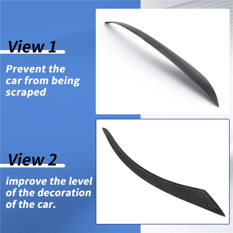 For VOLVO S40 V50 2004-2012 Resin Headlights Eyebrows Eyelids Cover Eyelash Head Light Lamp Sticker-A61E - view 5