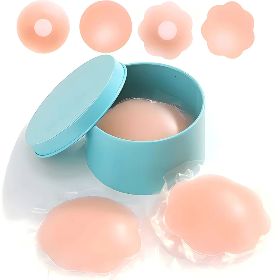 

Reusable Women Breast Petals Lift Nipple Cover Invisible Petal Adhesive Strapless Backless Stick On Bra Silicone Breast Stickers