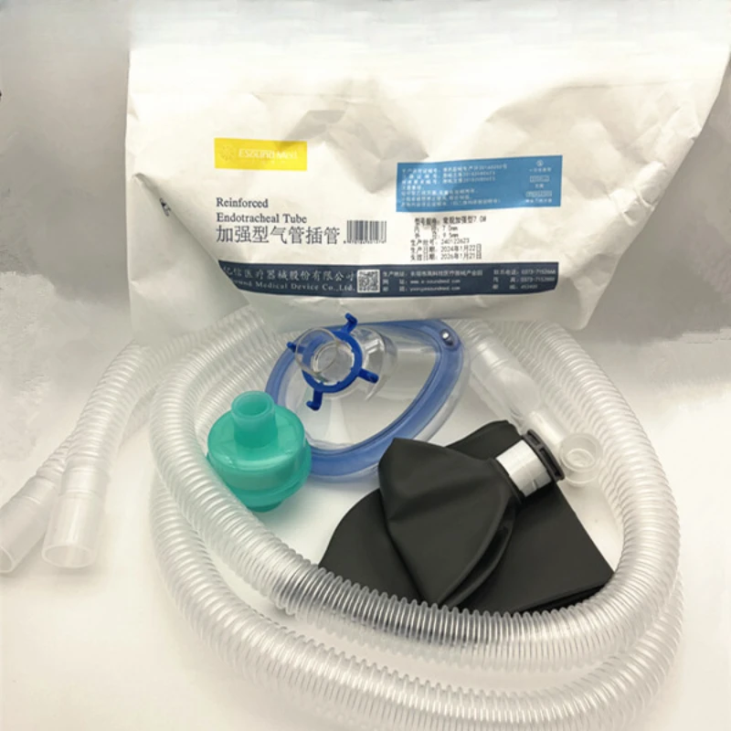 Disposable respiratory filter kit, anesthesia respiratory tube assembly, threaded tube reinforcement tube