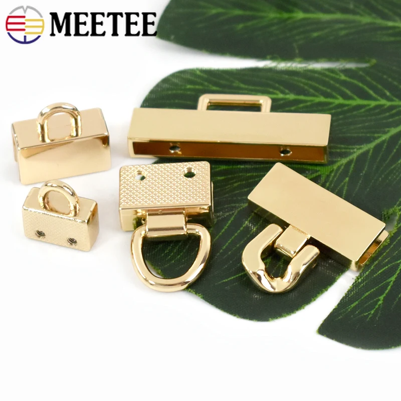 4/10Pcs Metal Bag Side Clip Buckle Handbag Shoulder Strap Connect Clasp Tail Clips Hanger Hanging Craft Hardware Accessories