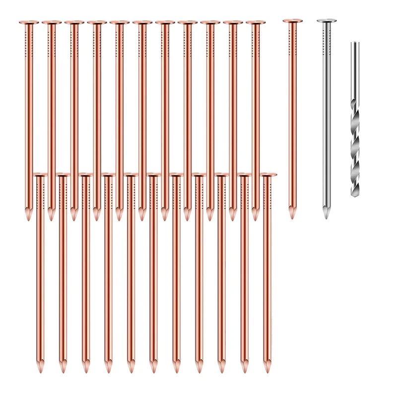 Copper Nails To Killing Trees 3.5 Inch Pure Copper Nails Bulk Stump Removal Spikes Hardware Nails For Trees 25 Pcs