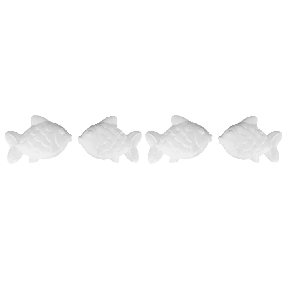 

10 Pcs Foam Fish Craft Ornaments White Child Decoration DIY Project Christmas New Year Handmade Art Sewing Supplies