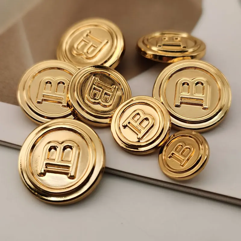 Designer-Metallknöpfe mit englischen Buchstaben B zum Handnähen für Kleidung, Mäntel, Hemden, Accessoires, 10 Stück, neue DIY-Bastelmaterialien – Detail 5