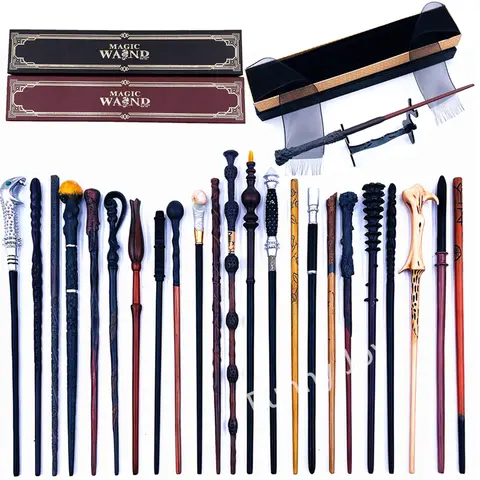 Anime Cosplay Magic Metal Core Wand With Box Children Decoration Toy Accessories For Kids Bacchetta Di Plastic Magic Stick