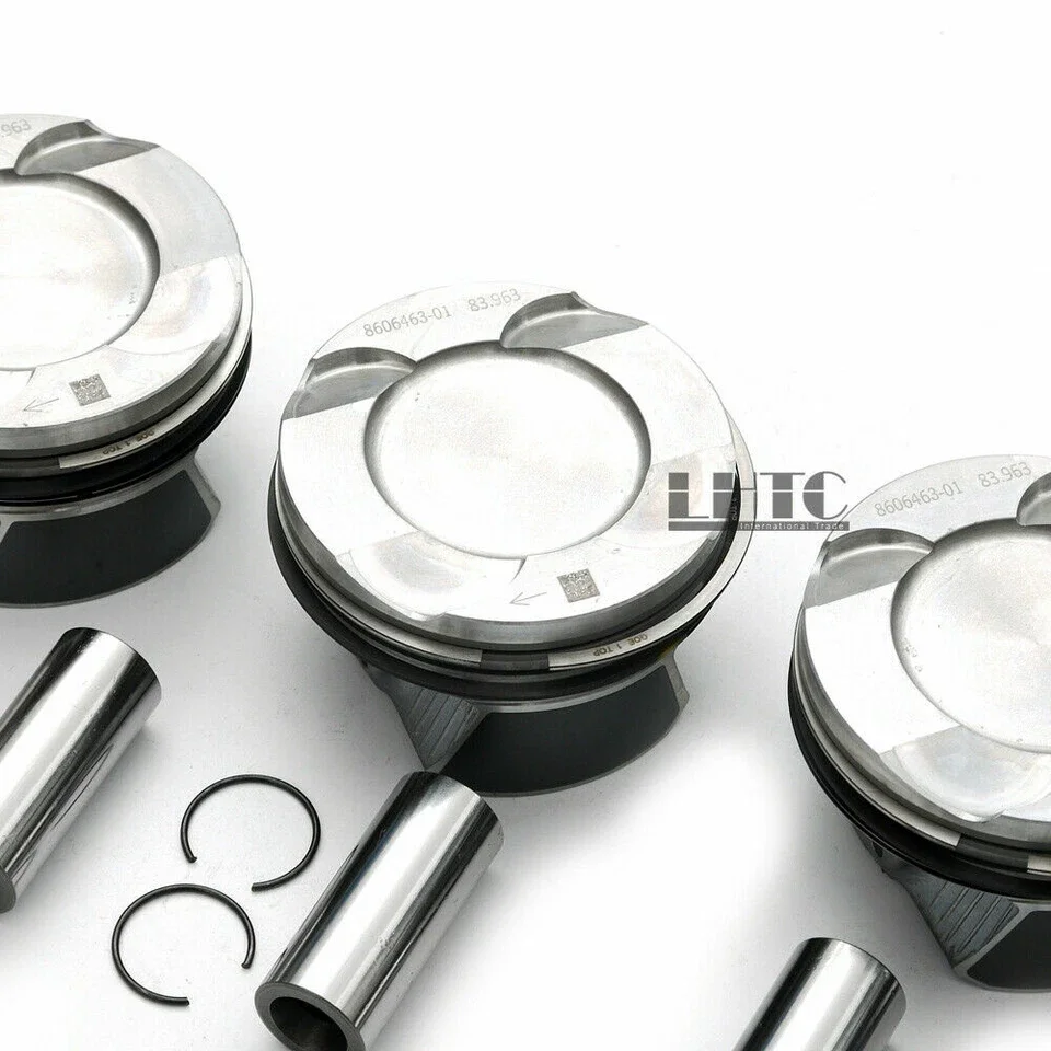 4x مجموعة المكبس 10:1 لسيارات BMW 328i 428i F10 F11 F25 F30 F31 F32 E84 N20 N26 2.0 OE # 11 25 7 640 166/ 11 25 7 594 453