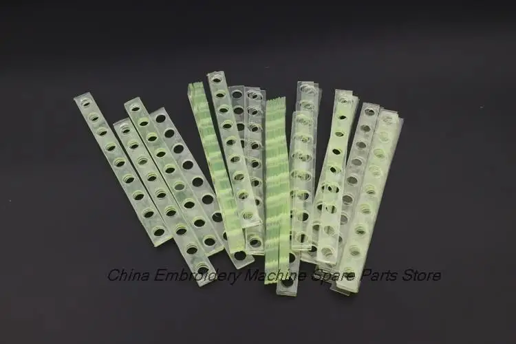 100PCS Green Oil-Resistant Cowhide Spacer Needle Bar Elastic Elastic Gasket 4 6 9 Needles 0.5mm 1mm 2mm Cushion Embroidery