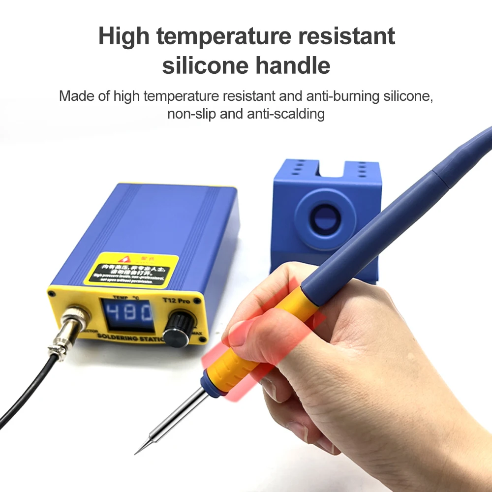 T12 Pro Anti-static Solder Station Intelligent Digital Heating Station Thermostatic LED Digital Repair Tools with Handle T12 Tip