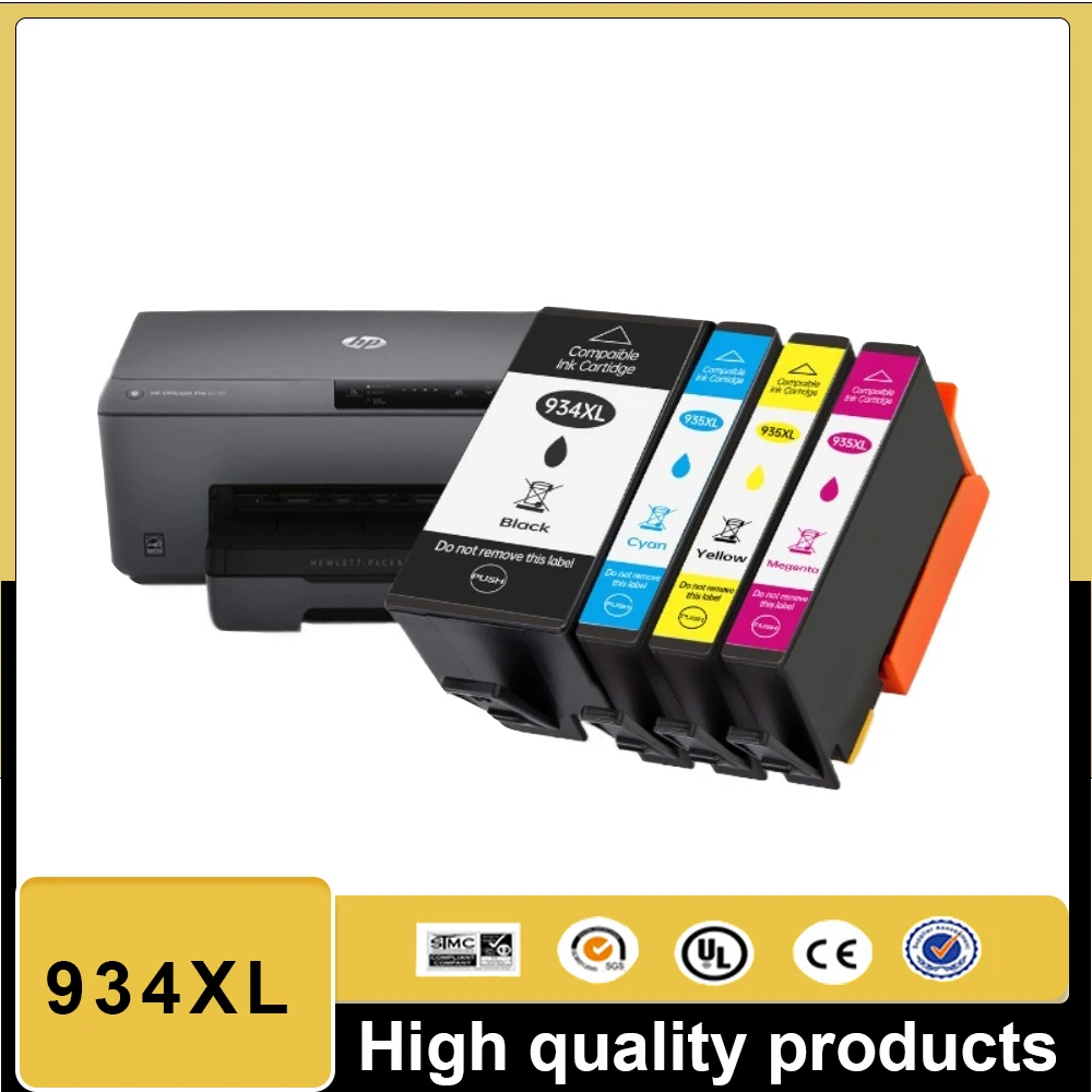 

Compatible Ink Cartridges for HP 934XL 935XL Officejet pro 6812 6830 6815 6835 6230 6820 Printers - High Yield Black And Color