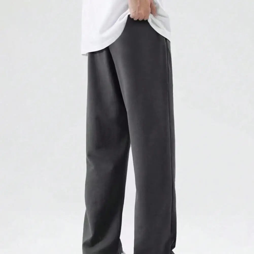 Lightweight Drapey Summer Pants Men's Baggy Sweatpants Loose Fit Straight Leg Trousers Drawstring Waist Joggers for Gym Workout