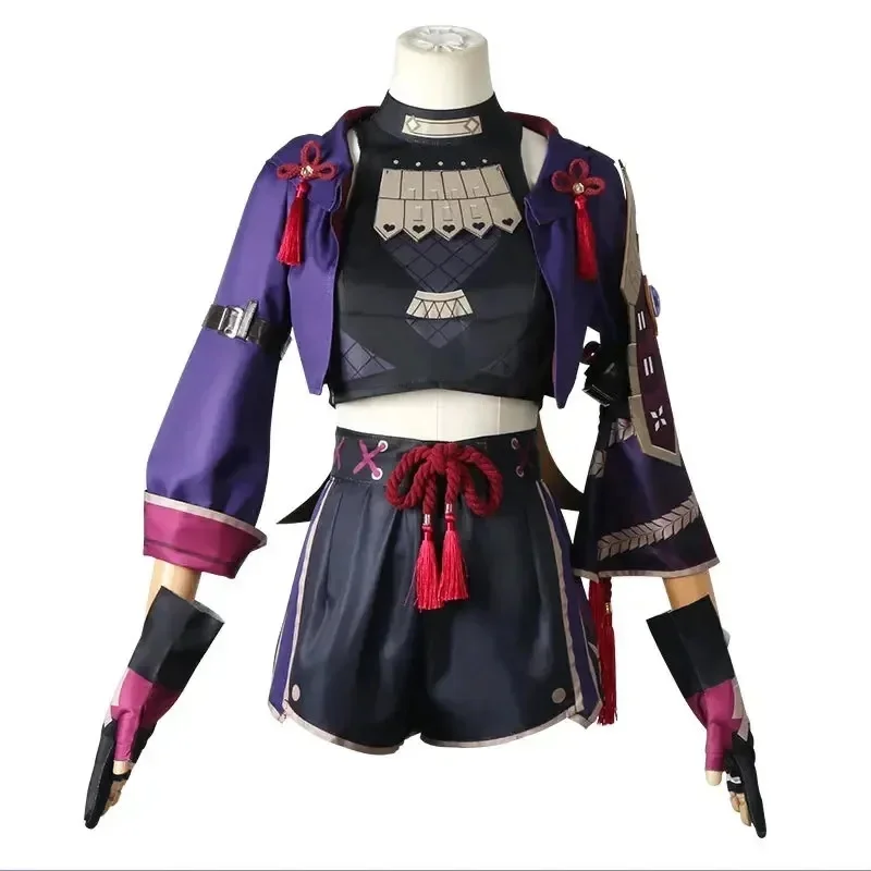U5GG CyKuki Clothes Game Genshin Impact Kuki Shinobu Cosplay Costume Wig Halloween Carnival Costumes for Wom view 2