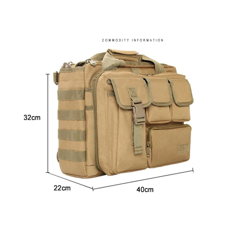 Outdoor military tactical crossbody bag, multifunctional camping and hiking bag, large capacity laptop bag, portable shoulder ba