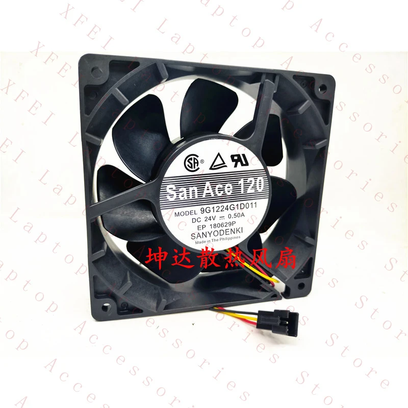 D 1PC FOR Sanyo 9G1224G1D011 Cooling Fan DC24V 0.5A 3-wire