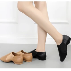 Genuine Leather Jazz Dance Shoes Children Shoes for Men and Women Salsa Dance Neo Arch Slip on Jazz Shoes Ballet Belly