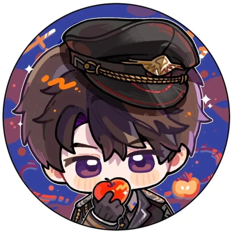 تجربة الحب الحب والعميق كاليب أبل الكرتون الليزر شارة عطلة هدية أنيمي لعبة الطرفية شخصية Q نسخة بروش