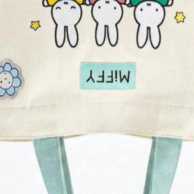 Cartoon Kawaii Miffy Canvas Bag Large Capacity Portable One Shoulder Commuting New Style Fashion Simple Soft Good Look Practical