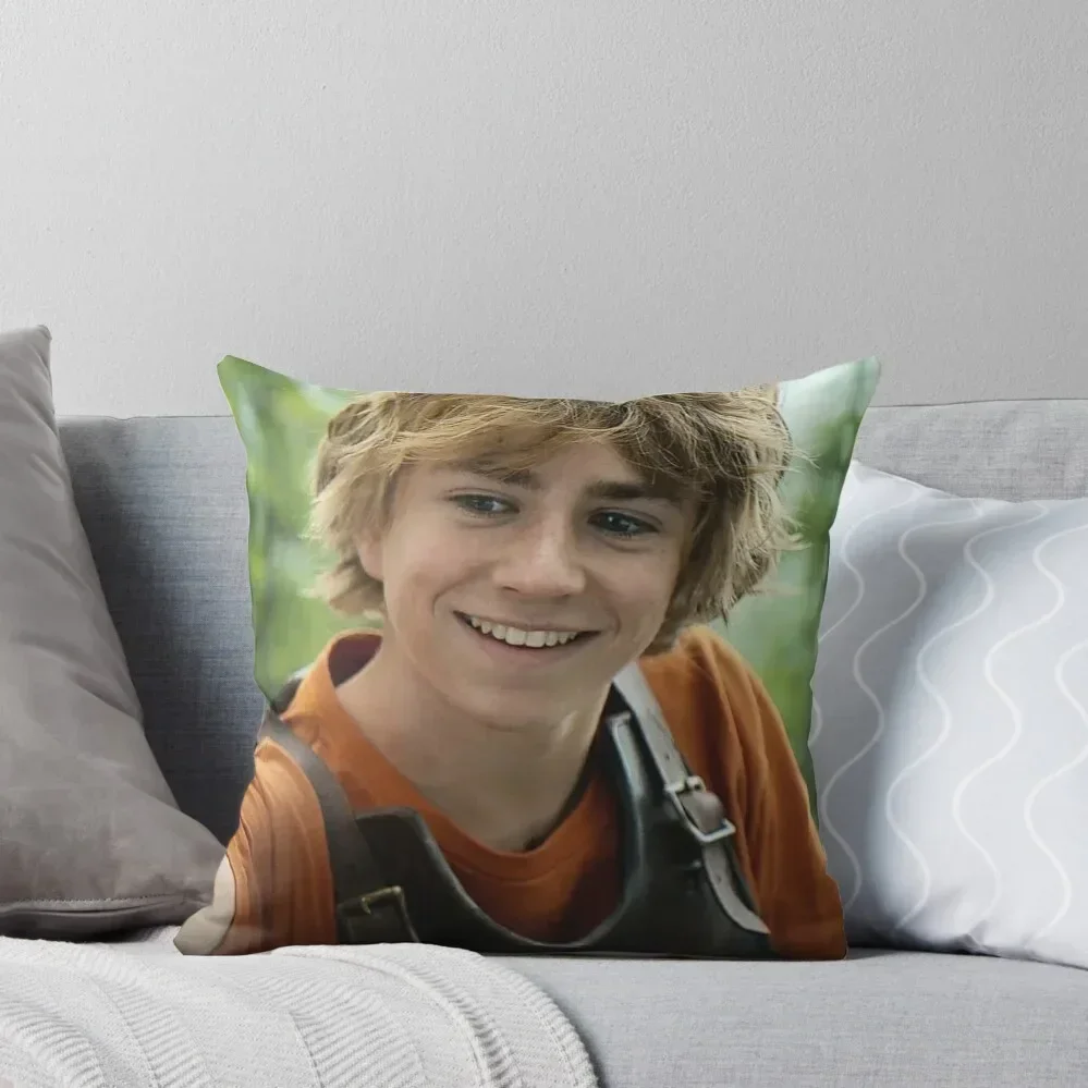 Percy Jackson walker scobell handsome Throw Pillow christmas supplies Pillow Cases pillow