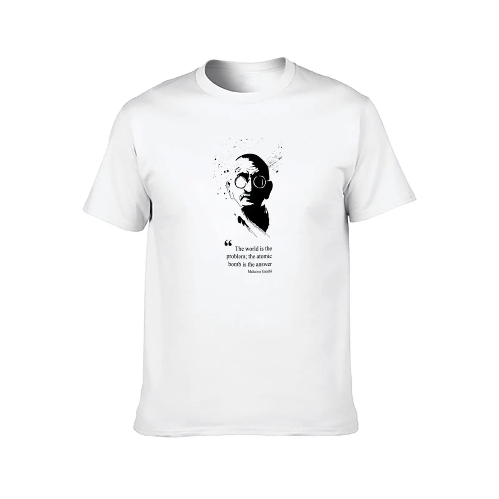 Civilization Gandhi T-Shirt cotton man t-shirts street wear vintage clothes funny gifts luxury clothes men