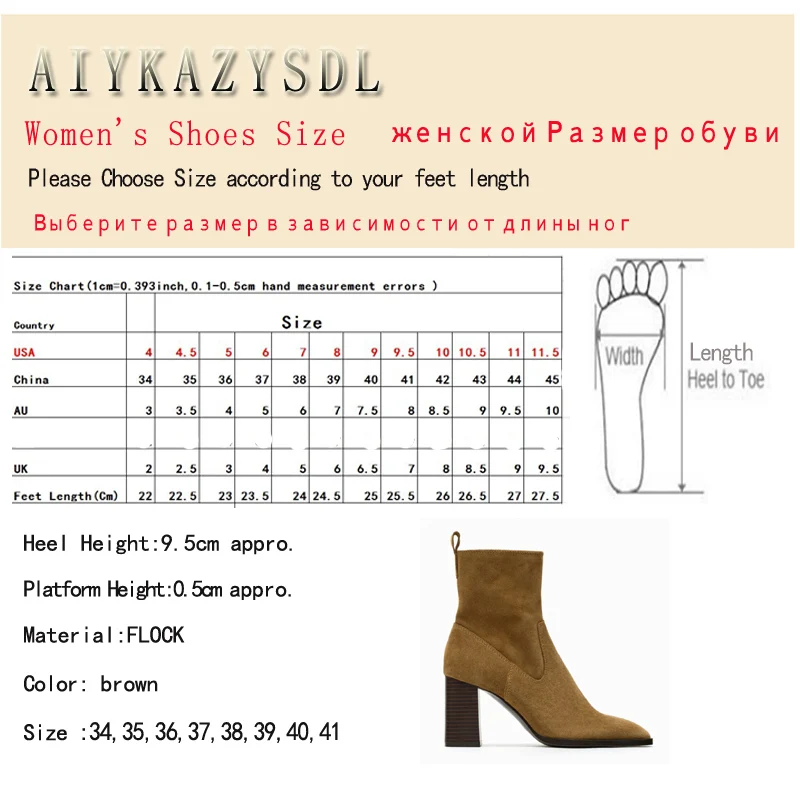 Autunno primavera 2024 Casual donna Flock stivaletti in pelle scamosciata sintetica stivali Chelsea stivaletti alti riding scarpe da Cowboy Bota