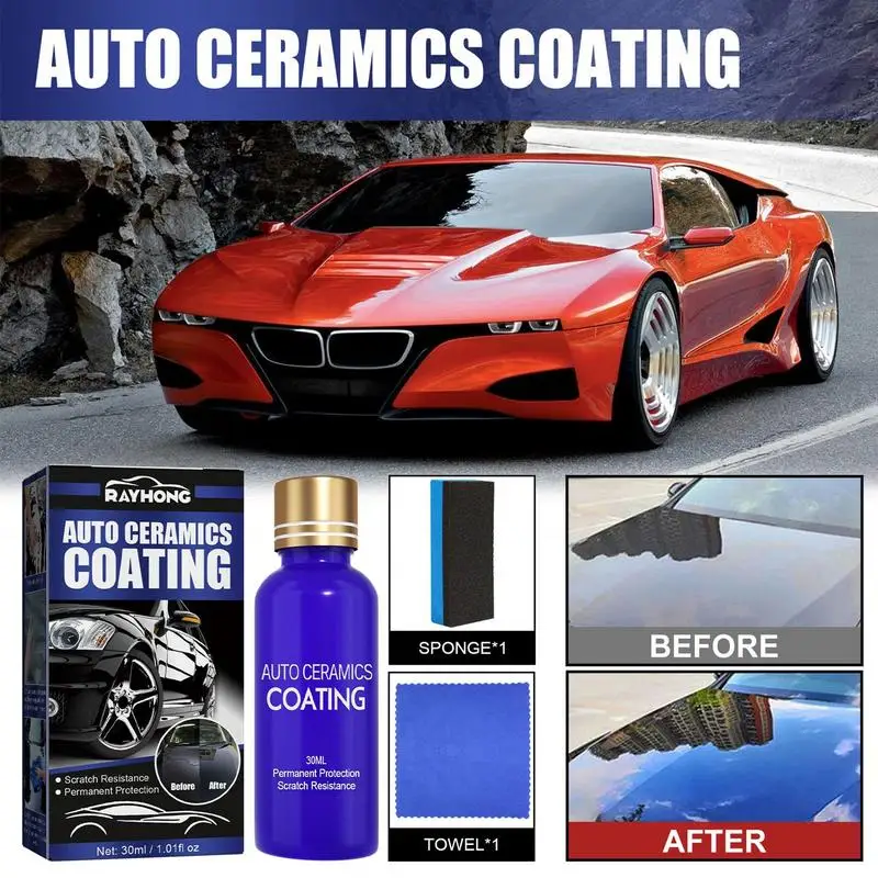 30ML Mirror Paint Protection Car Coating Kit Anti-scratch Polish Sealant Crystal Plating Solution Automotive Polish Easy to Use