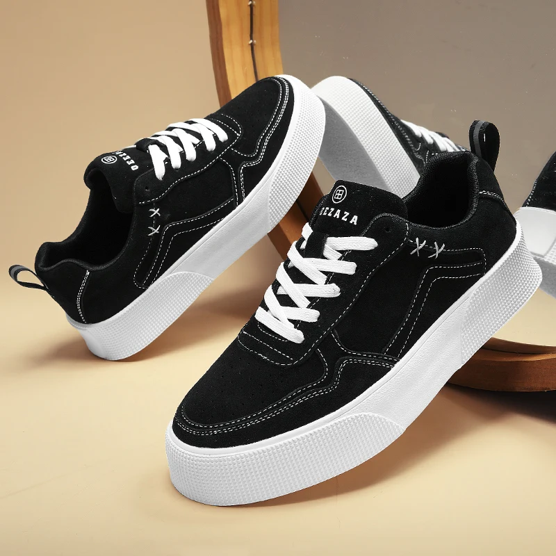 

Men's Flatbed Low-top Round-toe Color-blocked Comfortable Wear-resistant Soft Lightweight and Casual Walking Shoes