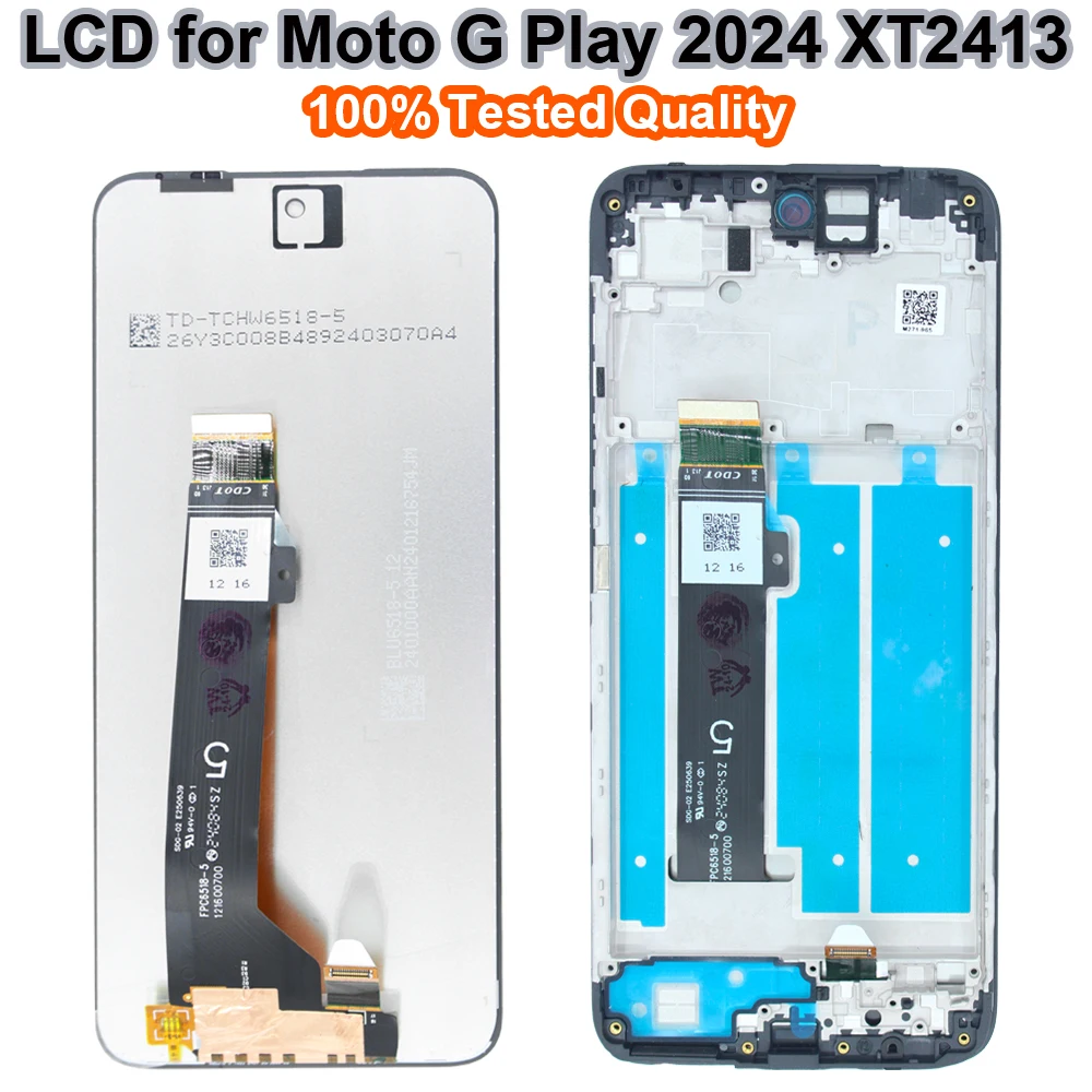 LCD for Motorola Moto G Play 2024 XT2413 Display Touch Screen Digitizer Replacement Assembly for Moto G Play 2024 LCD Display