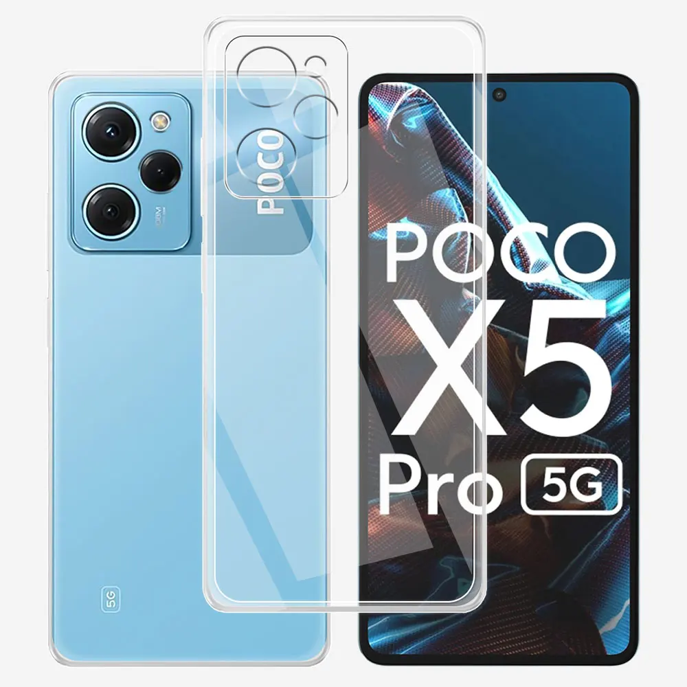 Para Xiaomi Poco X5 Pro funda de silicona suave transparente Fundas para Xiaomi Poco X5 funda de teléfono para Xiaomi Poco X5 Pro funda de parachoques