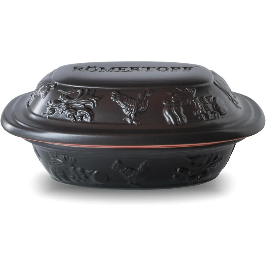 

Rustico Clay Roaster | Non-Stick Dutch Oven | Healthy Pot Cooking | Clay Baker | Versatile Cooking Vessel - 1.27 Quart (1.2 Lite