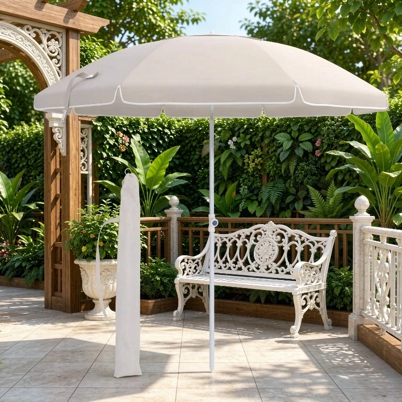 Foldable Outdoor Sun Umbrella UV Waterproof Parasol For Beach Patio Camping Vendor Stall Portable Shade Shelter