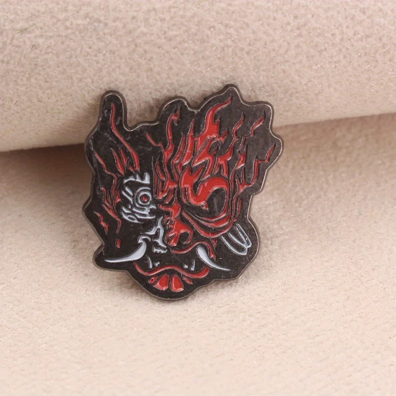 1 insignia de alfiler esmaltado Fire God Devil – Broche de aleación único