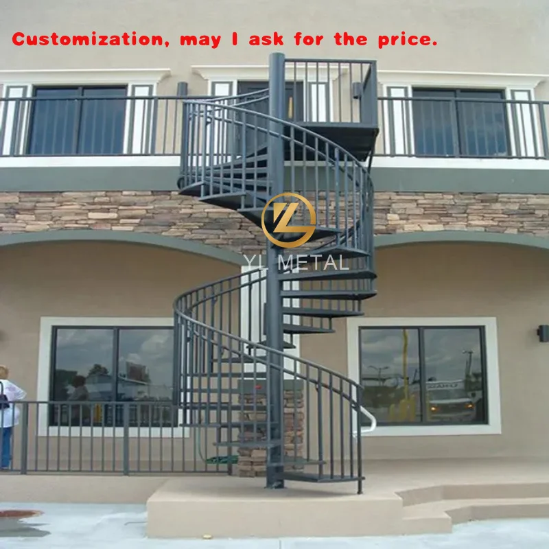 

Custom.YL Простая установка коммерческой стеклянной стремянки, внутренняя винтовая лестница с деревянной протектором