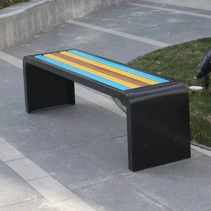 

Outdoor Cast Iron Wooden Garden Bench