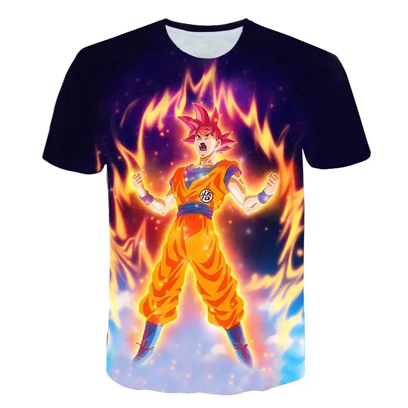 Hot Sale Anime Son Goku Vegeta T-shirt Boys T-shirts Kids Dragon Ball T Shirt Boy Tops Tee Children Clothes Summer Short Sleeve