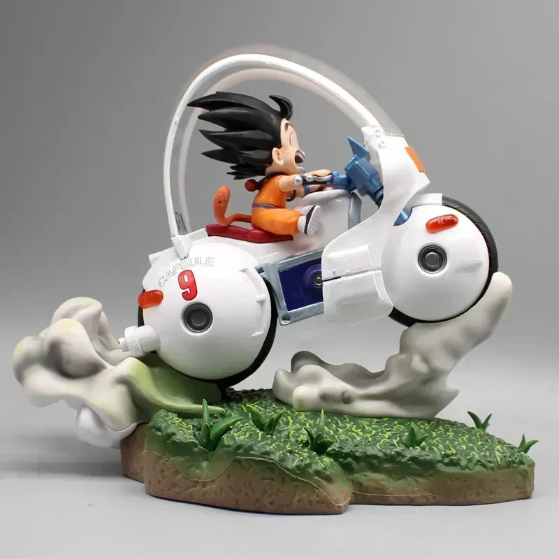 Dragon Ball Motorcycle Son Goku Anime Figures Pvc Action Figurine Statue Collectible Ornament Model Doll Toys Children Gifts