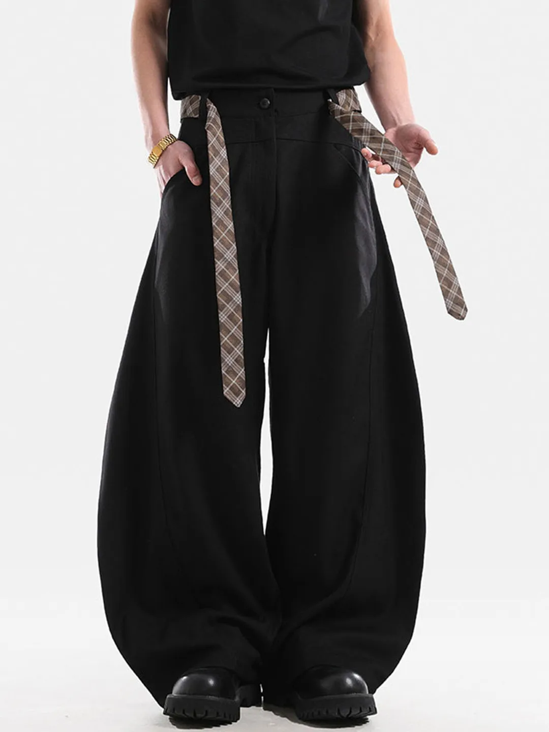 

Cleanfit American Streetwear Men's High Waist Straight Leg Casual Pants Knife ape Loose Fit Versatile Comfortable Trousers