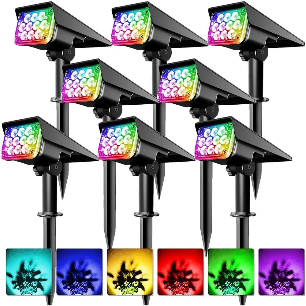 

Набор из 8 водонепроницаемых светодиодных прожекторов для наружного освещения ландшафта, сада, подъездных путей и патио