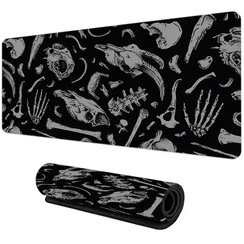 Imagen 2 del producto Alfombrilla de ratón con fósiles de dinosaurios, alfombrilla grande para mesa de juegos de ordenador y oficina, alfombrilla de ratón antideslizante de goma XXL para teclado de juegos, alfombrillas de escritorio largas