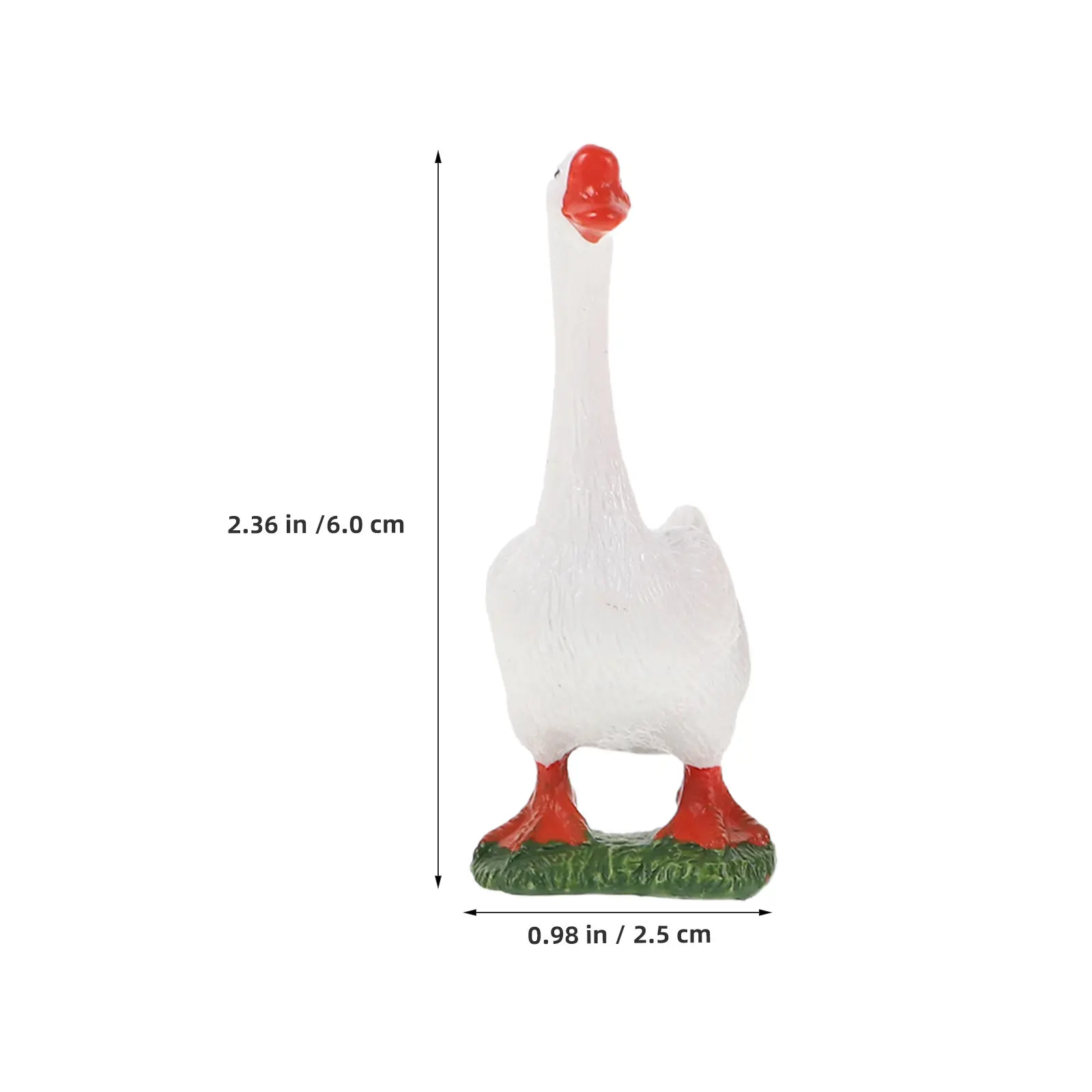 8Pcs Realistic Farm Animal Decorations Mini Duck Goose Hen Chicken Models for Kids Educational Play Farm Scene Setup
