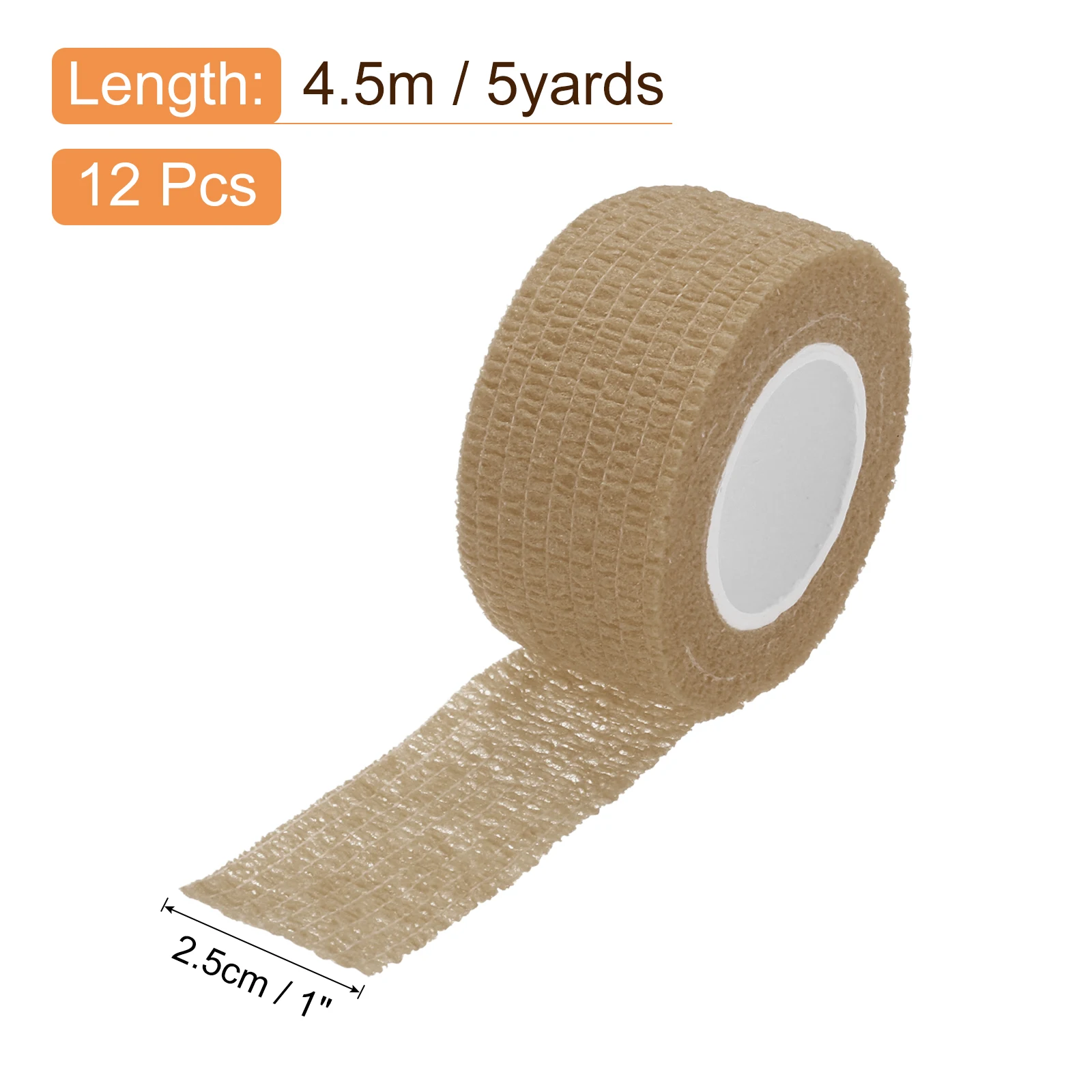 12 Roll Elastic Cohesive Bandage Wrap 1 Inch x 5 Yds Breathable Self Adhesive Athletic Tape Roll for Sports Wrist Ankle Support
